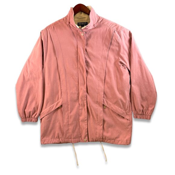 Bromley Sport Pink Drawstring Waist Lined Winter Jacket Women's Size L - Picture 1 of 11